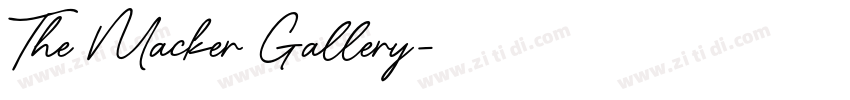 The Macker Gallery字体转换